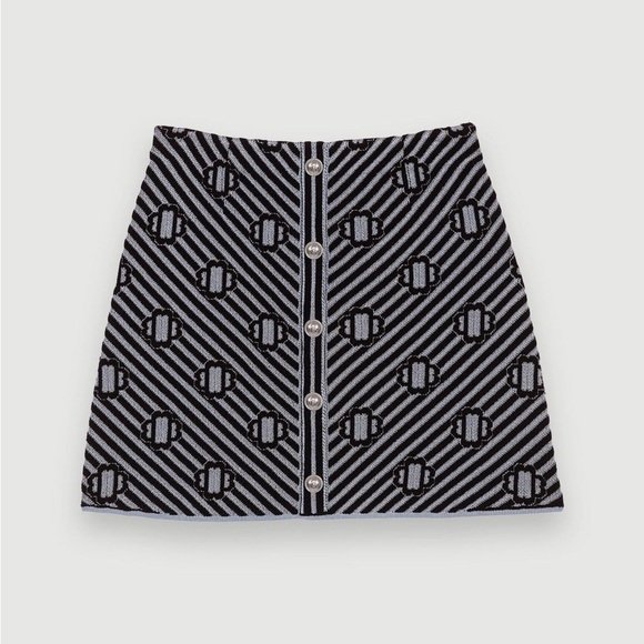 Maje Printed jacquard skirt - Picture 1 of 7